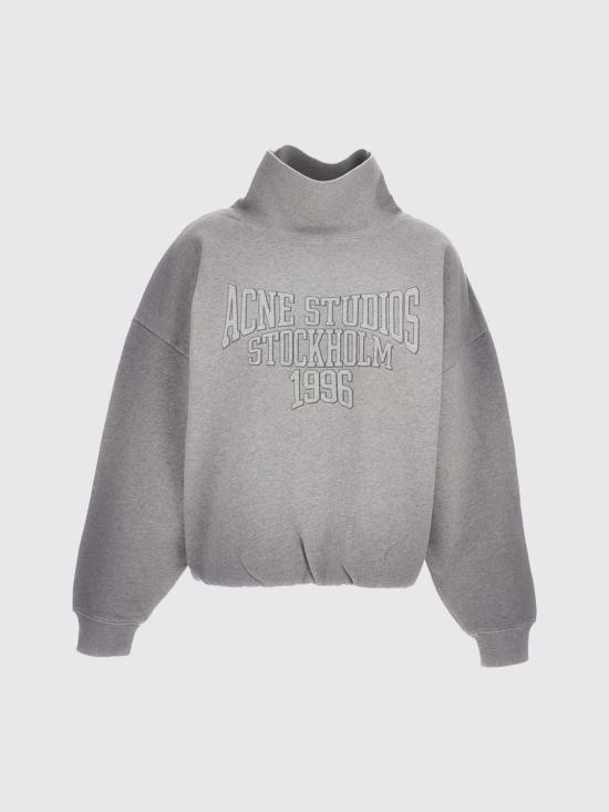 26FW 아크네 스튜디오 플리스 로고 스웨트셔츠 플리스 로고 스웨트셔츠 AI0193 990 Grey - ACNE STUDIOS