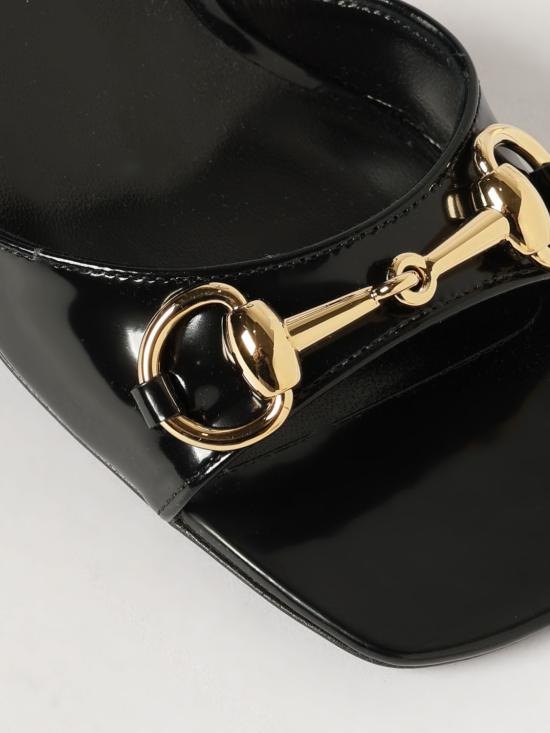 26FW 구찌 시뇨라 레더 샌들 870797CLG00 1000 Black - GUCCI