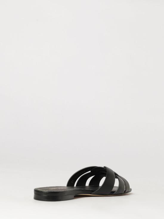26FW 생로랑 스무스 레더 트리뷰트 플랫 뮬 571952BDA00 1000 Black - SAINT LAURENT