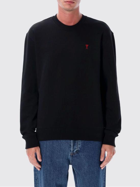 26FW 아미 스몰 하트 로고 스웨트셔츠 BFUSW035730 001 Black