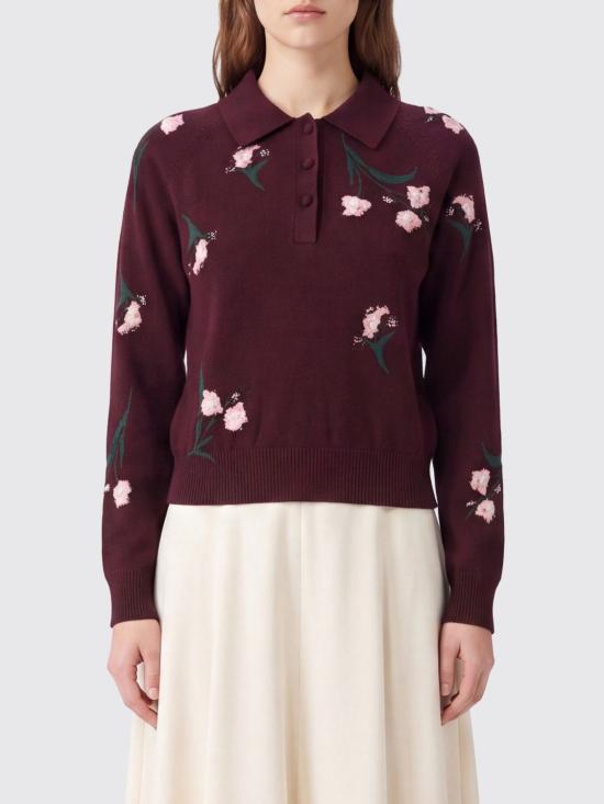 26FW 에르뎀 폴로 티셔츠 PF26KT5930256012 BORDEAUX Burgundy