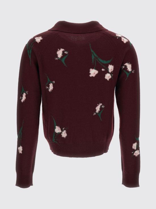 26FW 에르뎀 폴로 티셔츠 PF26KT5930256012 BORDEAUX Burgundy - ERDEM