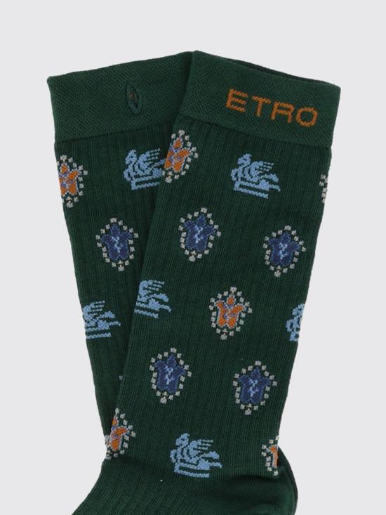 26FW [키즈] 에트로 발목 양말 GZ0H00Z0553 766MC Green - ETRO