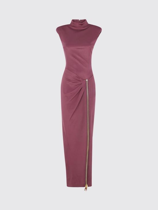 26FW 발망 롱 원피스 FF0RP900JL05 5DR Pink - BALMAIN
