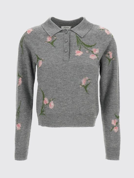 26FW 에르뎀 폴로 티셔츠 PF26KT5930251003 GREYMELANGE - ERDEM
