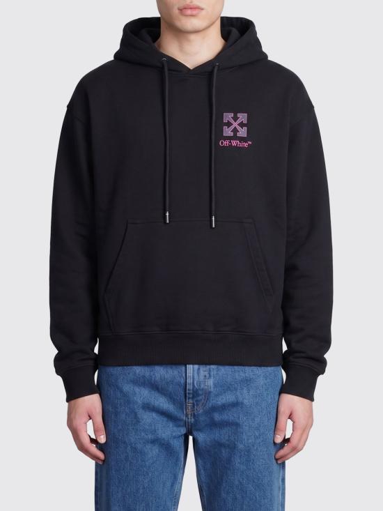 26FW 오프화이트 긴팔 티셔츠 44MBB085F26F008 001 Black
