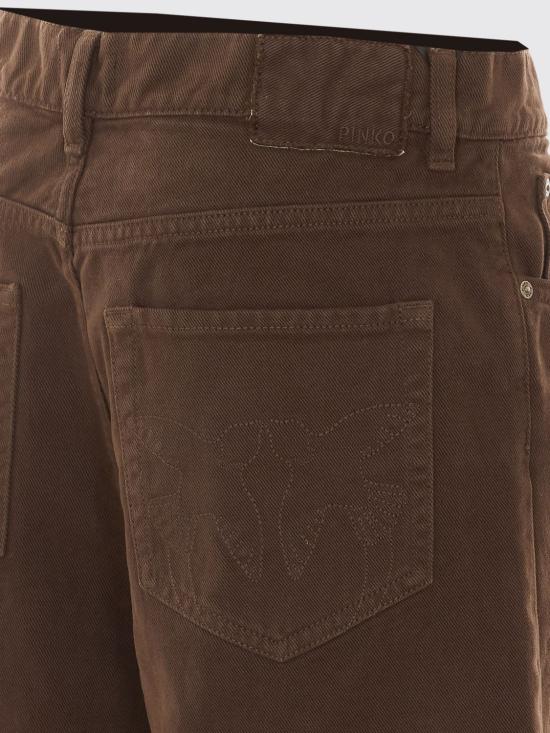 26FW 핑코 스트레이트 팬츠 103857A3KU L72 Brown - PINKO