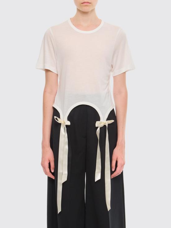 26FW 시몬로샤 반팔 티셔츠 52230571 IVORY White