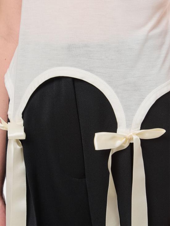 26FW 시몬로샤 반팔 티셔츠 52230571 IVORY White - SIMONE ROCHA