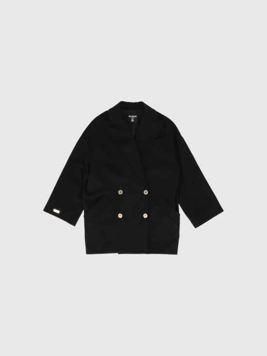 26FW [키즈] 발망 코트 BZ2A50J0371 930OR Black
