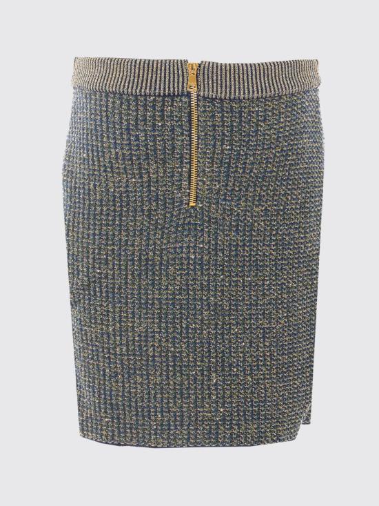 26FW 발망 숏 스커트 HF1LB004KK13 SQH Blue - BALMAIN