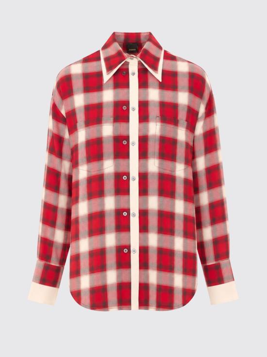 26FW 핑코 셔츠 107383A3HJ RZ5 Red - PINKO