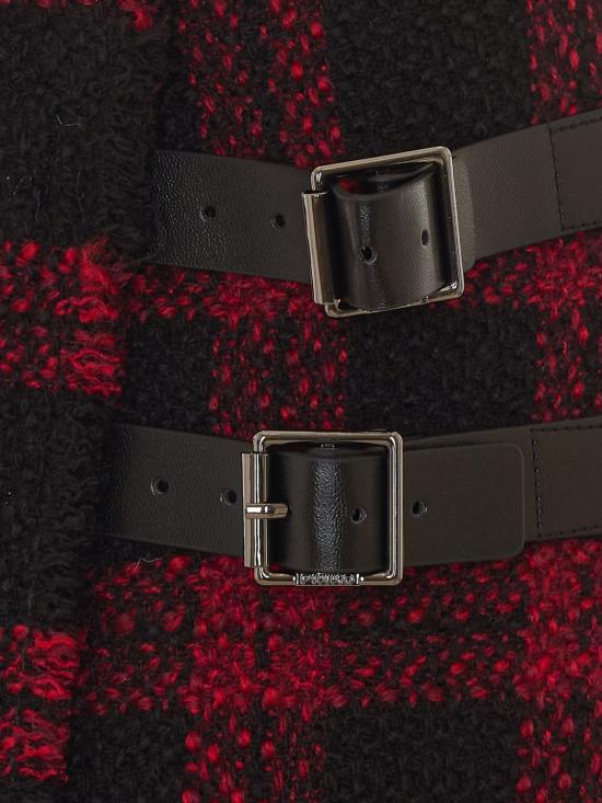 26FW 핑코 숏 스커트 107435A3GN ZR4 Red - PINKO