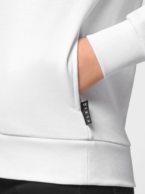 26SS 필립 플레인 후드 티셔츠 UADCWJB1808PTE003N 01 White - PHILIPP PLEIN