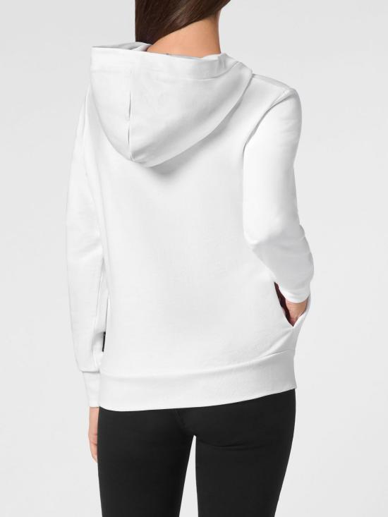 26SS 필립 플레인 후드 티셔츠 UADCWJB1808PTE003N 01 White - PHILIPP PLEIN