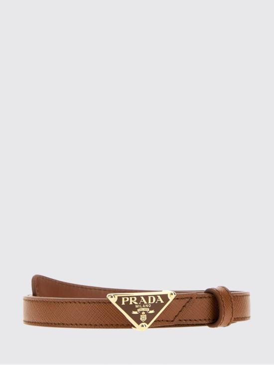 26FW 프라다 사피아노 트라이앵글 로고 벨트 1CC621053 COGNAC Brown