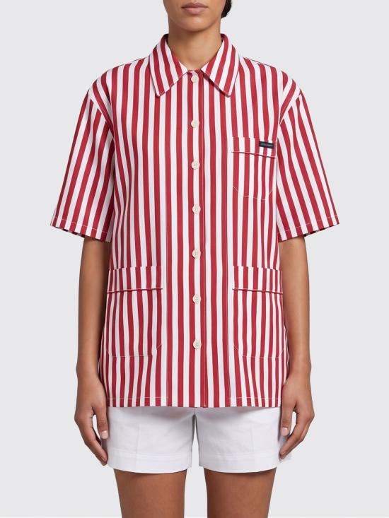26SS 돌체앤가바나 스트라이프 코튼 셔츠 F5U29TFR527 S8052 Red