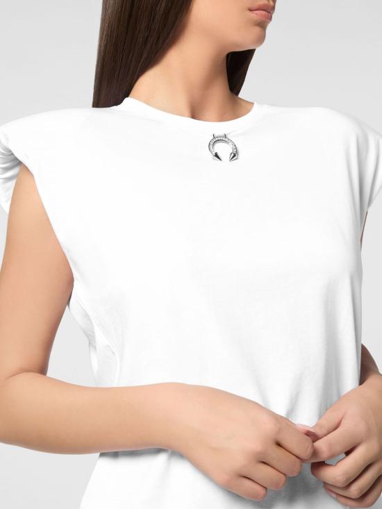 26SS 필립 플레인 탑 UADCWTK3553PJY002N 01 White - PHILIPP PLEIN