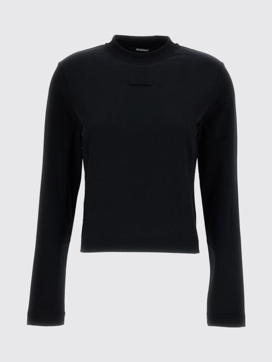 26FW 자크뮈스 그로그랭 로고 롱슬리브 티셔츠 TSW00155AJ00124 990 Black - JACQUEMUS