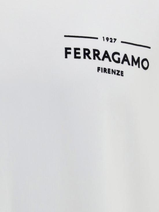 26FW 살바토레 페라가모 반팔 티셔츠 145920 796647 White - SALVATORE FERRAGAMO