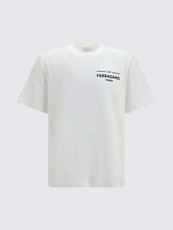 26FW 살바토레 페라가모 반팔 티셔츠 145920 796647 White - SALVATORE FERRAGAMO