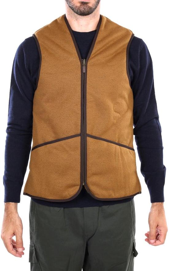 25FW 바버 웜 파일 웨이스트코트 집 인 라이너 MLI0004BR31 BEIGE