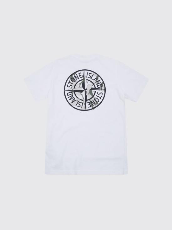 26FW [키즈] 스톤 아일랜드 티셔츠 2100006S0510 V0001 White - STONE ISLAND