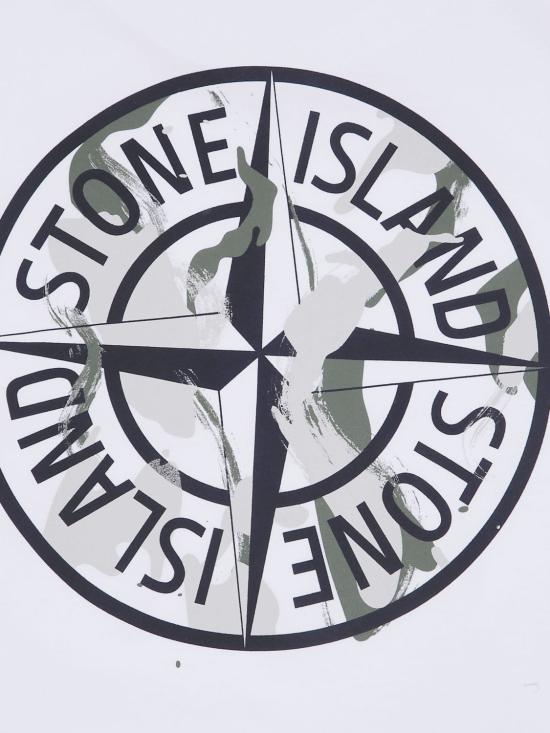 26FW [키즈] 스톤 아일랜드 티셔츠 2100006S0510 V0001 White - STONE ISLAND