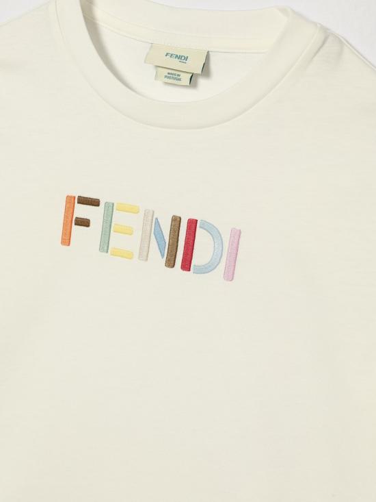 26FW [키즈] 펜디 티셔츠 JUI209AY8D F0TU9 Yellow Cream - FENDI
