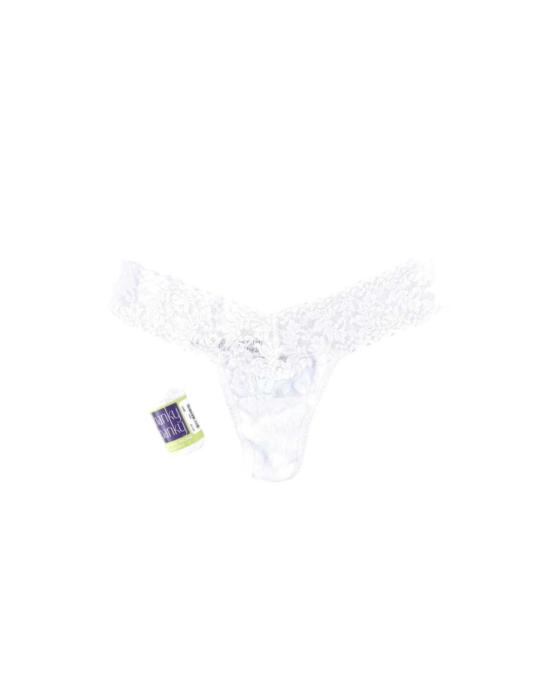  행키 팽키 팬티 행키 팬키 시그니처 레이스 로우 라이즈 랩드 Thong 화이트 - HANKY PANKY