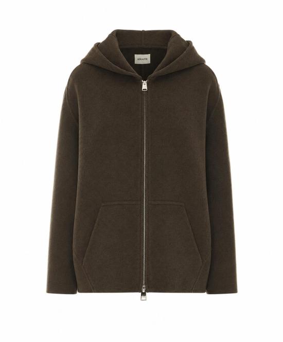 26FW 케이트 돌렘 울 블렌드 후드 자켓 6243547 716 Green