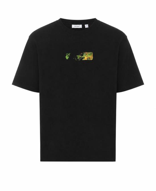 26FW 오프화이트 반팔 티셔츠 OMAA120F26JER00D 001 Black