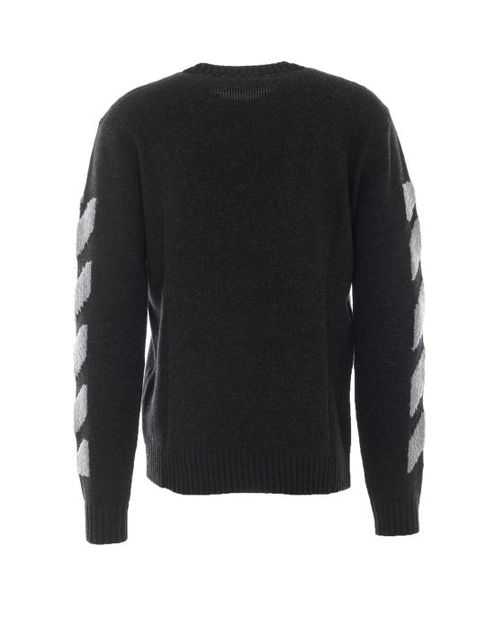 26FW 오프화이트 스웨터 OMHE087F26KNI002 010 GREY - OFF WHITE