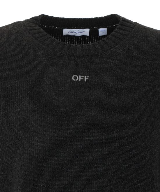 26FW 오프화이트 스웨터 OMHE087F26KNI002 010 GREY - OFF WHITE