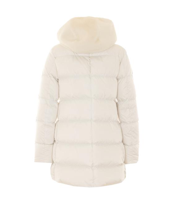 26FW 에르노 새틴 & 뉴 레이디 퍼 A셰이프 다운 자킷 PI001934D 12170Z1000 White - HERNO