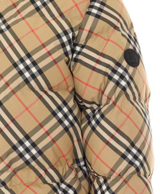 26FW 버버리 체크 나일론 후드 푸퍼 자켓 8110240 B9368 BEIGE - BURBERRY