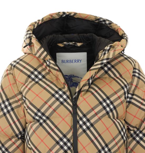 26FW 버버리 체크 나일론 후드 푸퍼 자켓 8110240 B9368 BEIGE - BURBERRY
