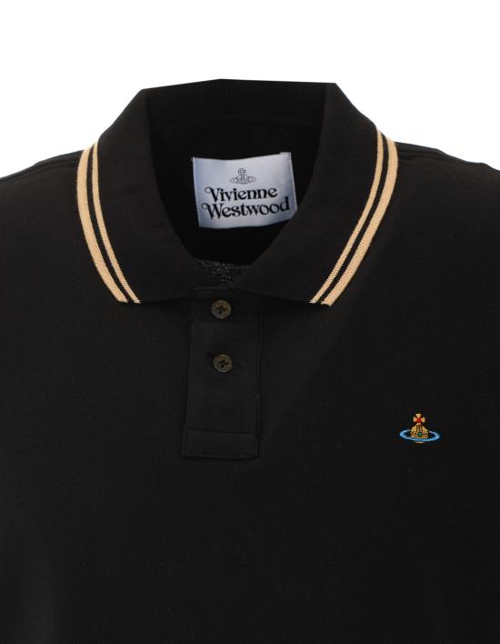 26FW 비비안웨스트우드 스크리블 체크 코튼 반팔 폴로 셔츠 2H01000Y J00AUN401 Black - VIVIENNE WESTWOOD