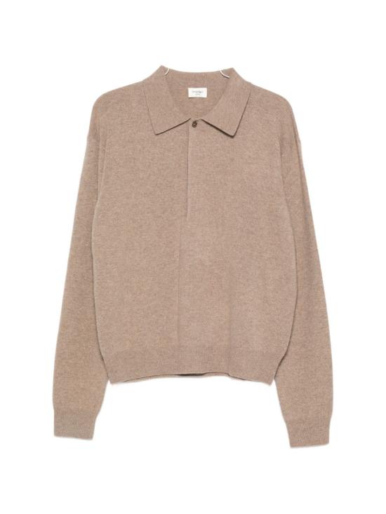 26FW 생로랑 폴로 티셔츠 817251Y76XM 2715 Taupe chine