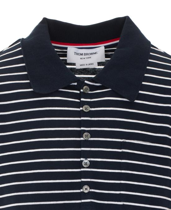 26FW 톰브라운 폴로 티셔츠 MJP247A J0269927 Blue - THOM BROWNE