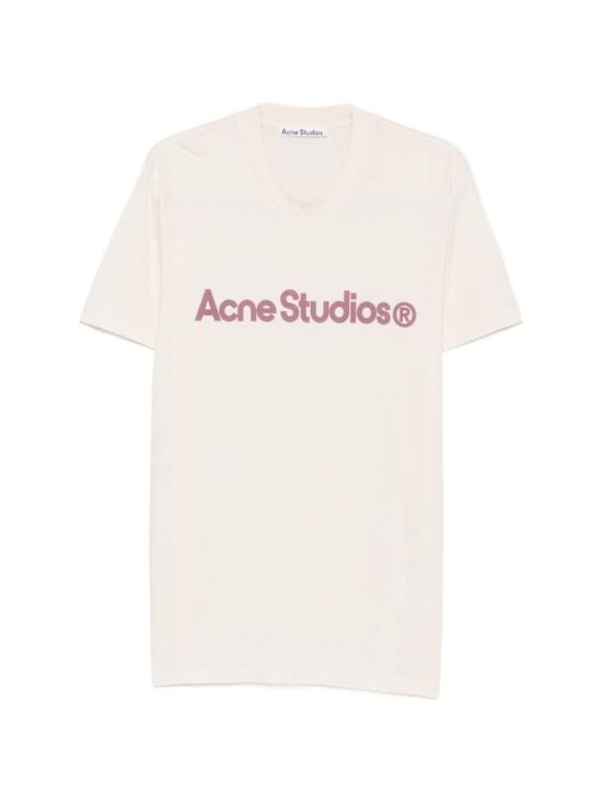 26FW 아크네 스튜디오 로고 그래픽 반팔 티셔츠 CL0489418 Neutrals