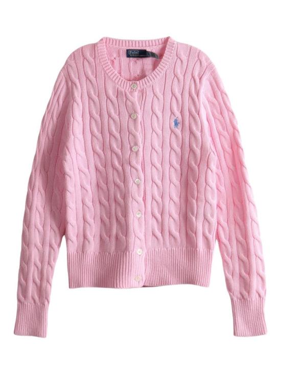 26FW 폴로 랄프로렌 폴로 자수 케이블 니트 가디건 211971868010CARMEL PINK