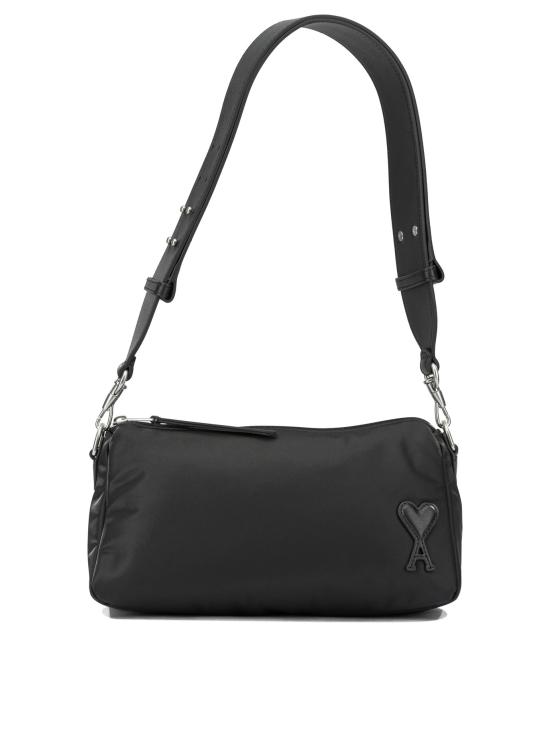 26FW 아미 톤온톤 하트 로고 나일론 캔버스 마르셀 백 ULL707 AW0001001 Black