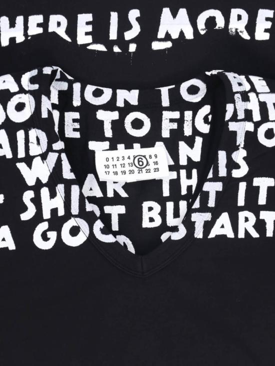 26FW MM6 메종마르지엘라 반팔 티셔츠 SH0GC0076 M20258900 Black - MM6 MAISON MARGIELA