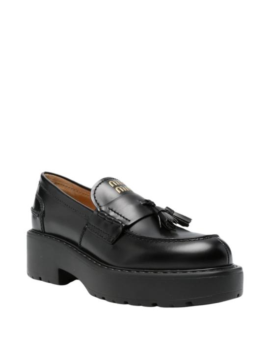 26FW 미우미우 로퍼 5D743E B4L Black - MIU MIU