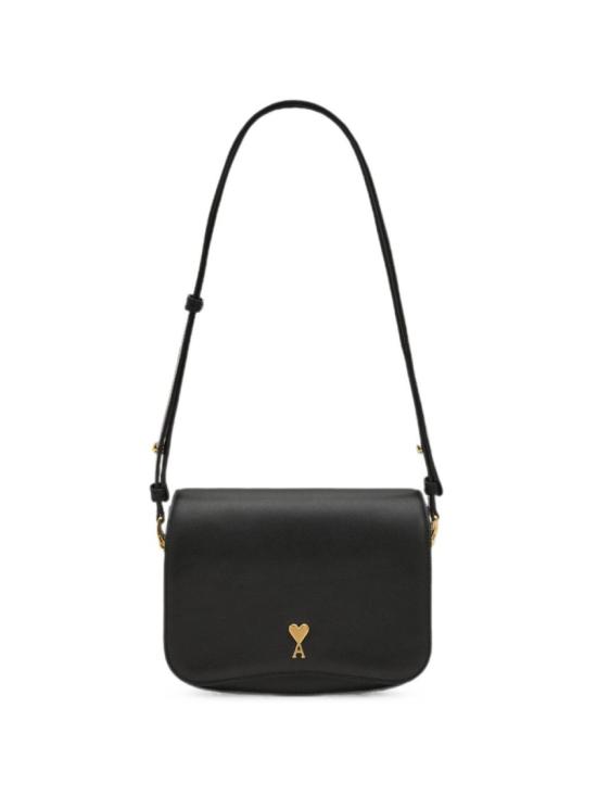 26FW 아미 스몰 하트 로고 글레이즈드 레더 파리 백 ULL717 AL0208 0015 Black