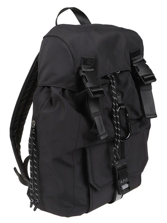 26FW 아페쎄 로고 프린트 버클 플랩 백팩 PAAGE H62631 Black - A.P.C.