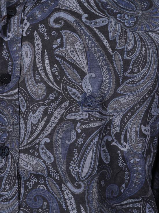 26FW 에트로 긴팔 셔츠 MRIB0004 99SAE1I Blue - ETRO