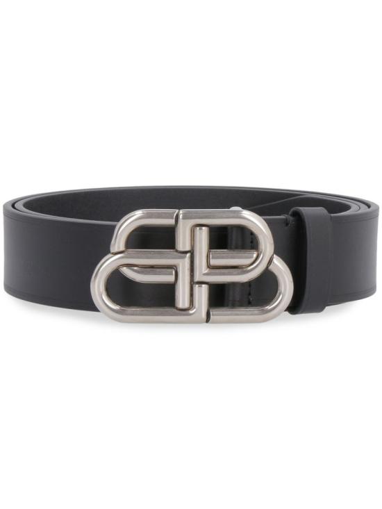 26FW 발렌시아가 BB 라지 레더 벨트 5703701CH0B1000 Black