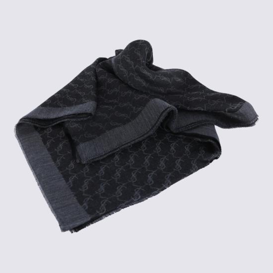 26FW 생로랑 머플러/스카프 8744463YU511061 Black - SAINT LAURENT